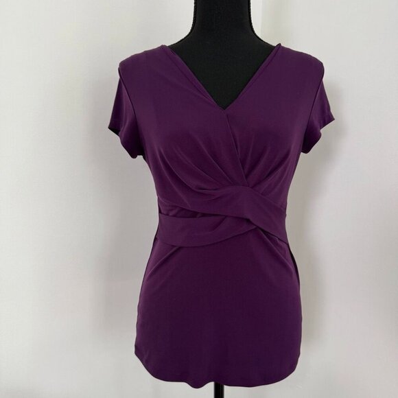 Merona Blouse Women's Size Small Purple Whimsigoth Fairy Forest Romantic Goth Wi - Picture 1 of 6